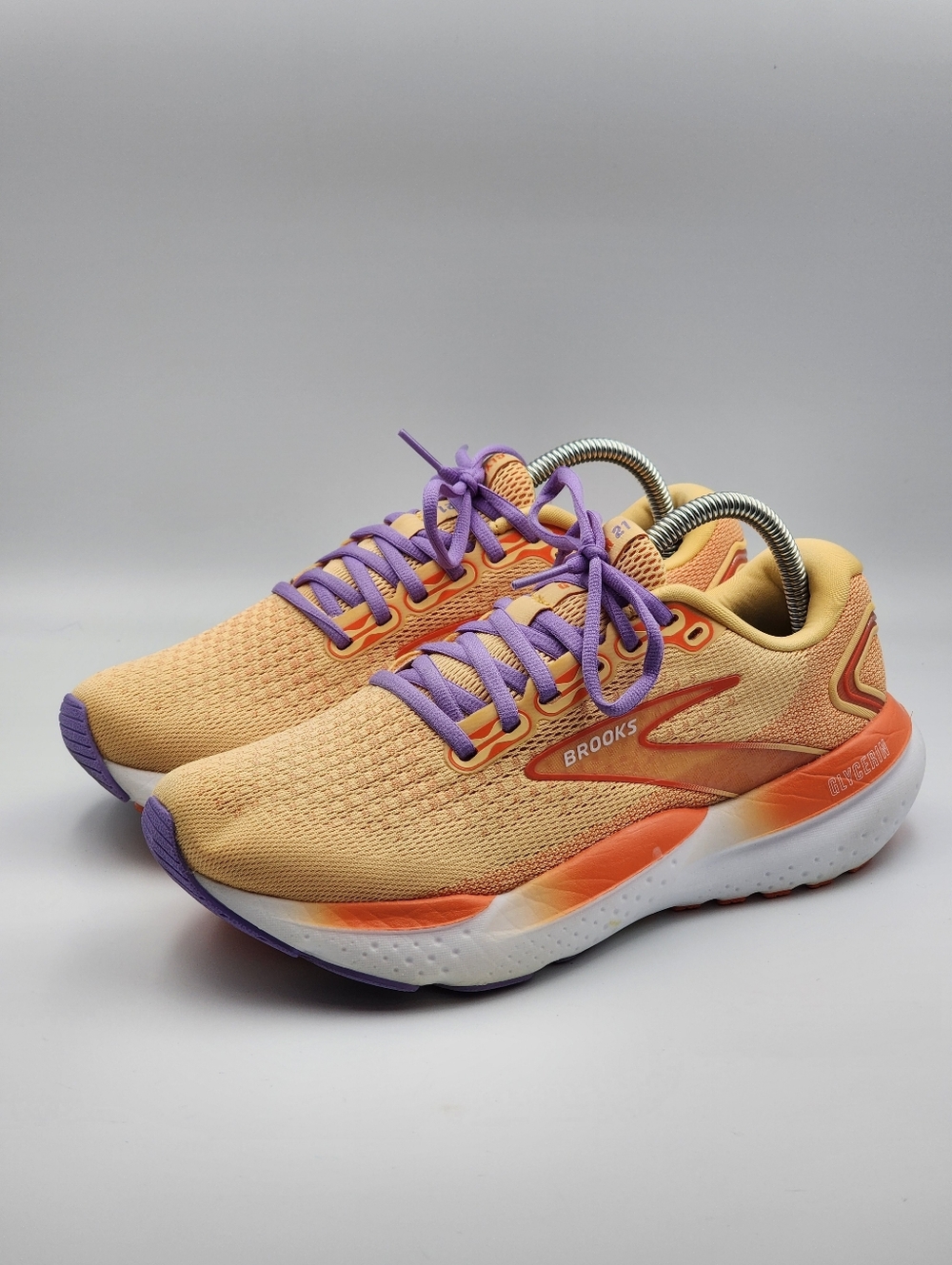 Brooks Glycerin 21 Shoes Womens 9.5 Medium B Sun Orange Sneakers 1204081b894